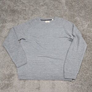 Weatherproof Vintage Mens Gray Waffle Knit Crewneck Sweater XL Acrylic